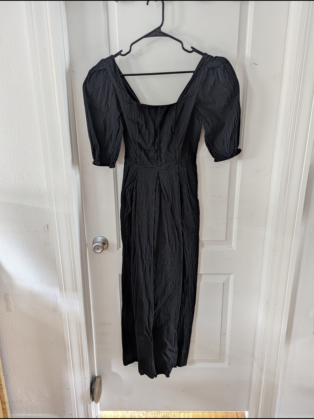 a new day Black Puff-Sleeve Maxi Dress